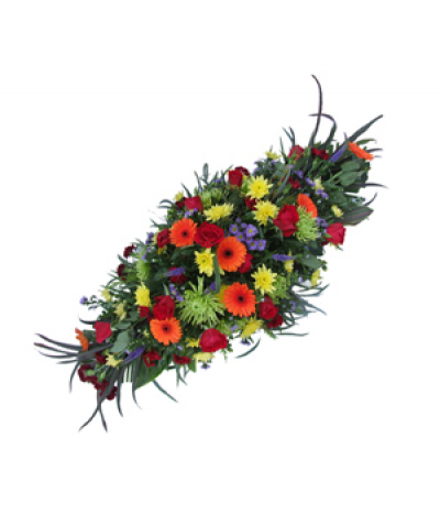Rainbow Garden - A bold and bright selection of seasonal flowers such as gerberas, roses, veronica and chrysanthemums.