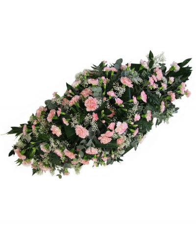 Carnation Blush - A traditional, pretty display of all pink carnations and spray-carnations accented with frothy gypsophila and eucalyptus