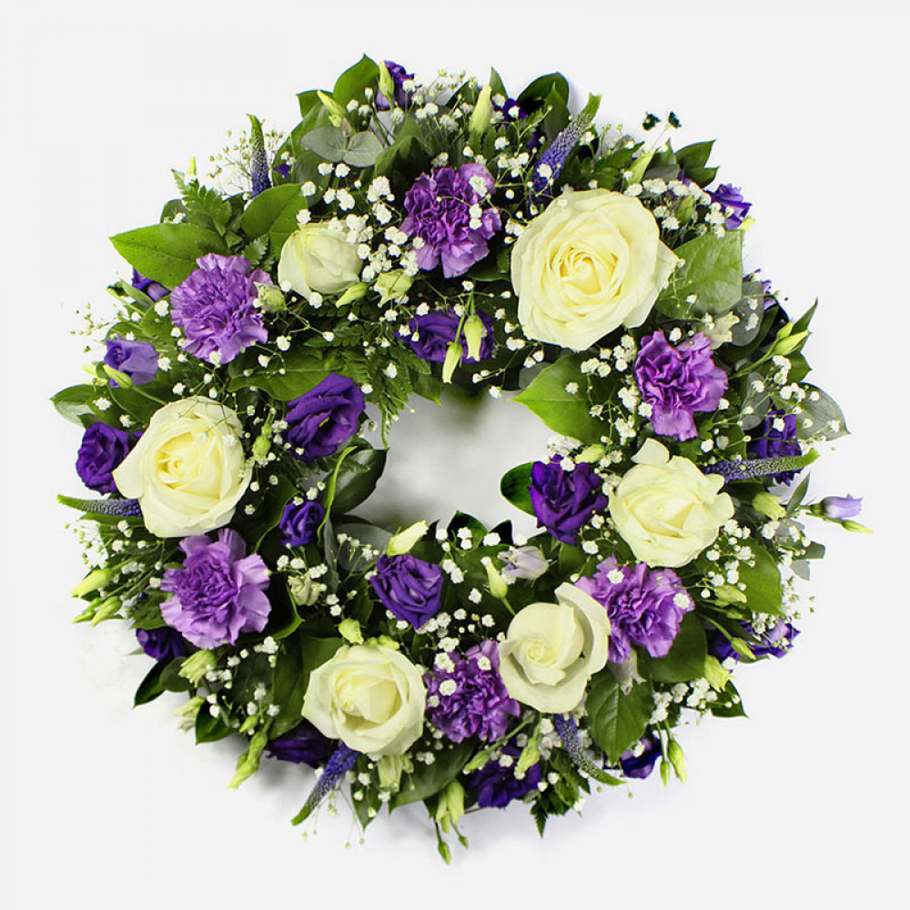 Violet and Ivory Wreath