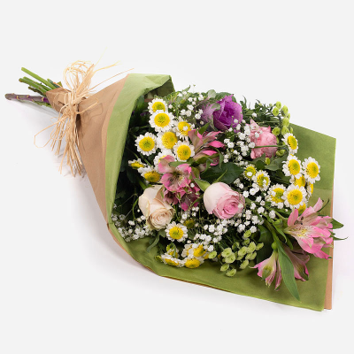 Wrap of Loveliness - A simple wrap of mixed flowers to convey your message will be put together from the finest collection of flowers on the day by a real local florist.